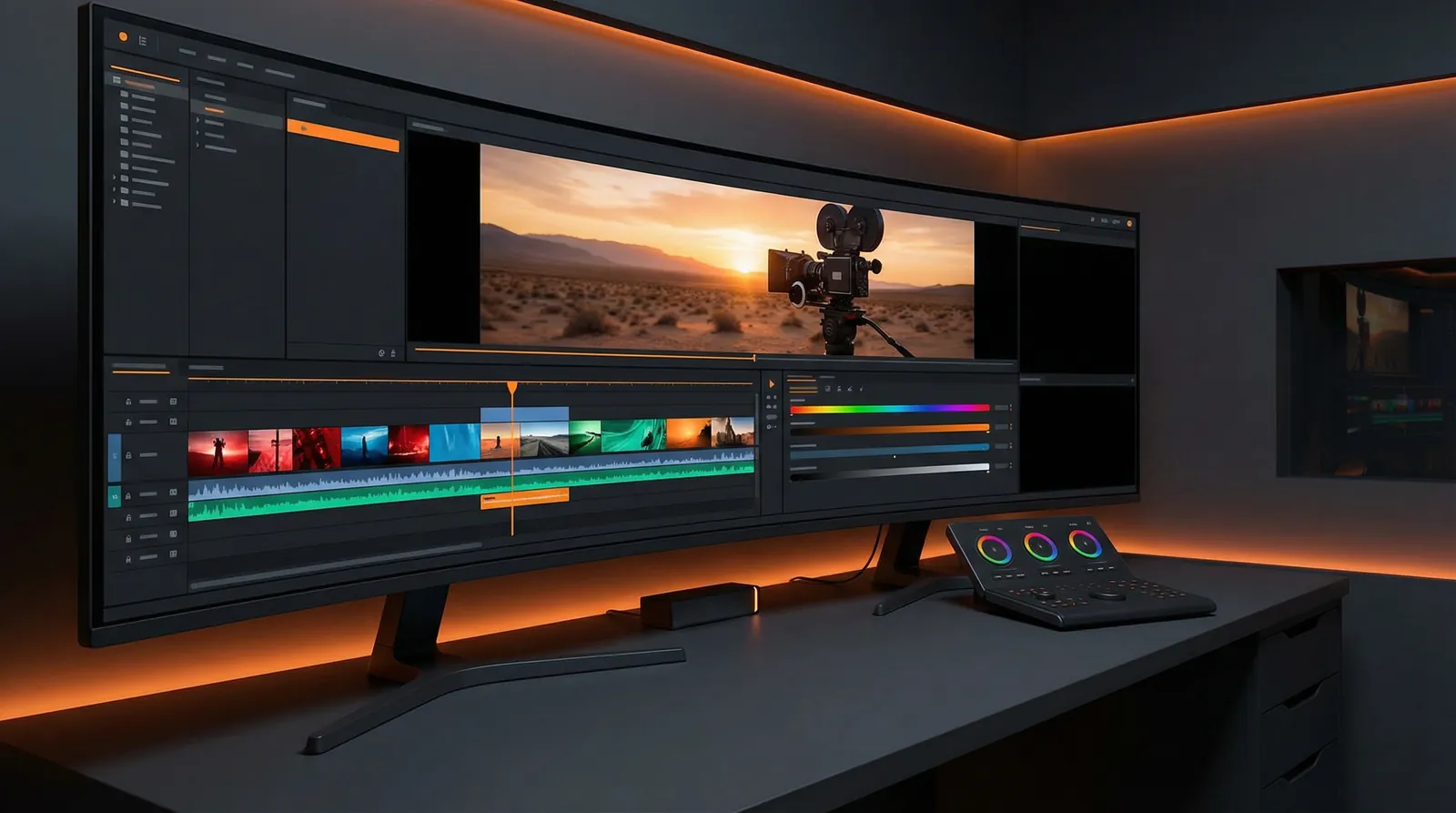 早婚墨未 专业视频剪辑工作台界面